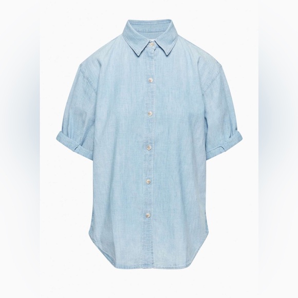 Denim Forum The Jane Shirt Light Blue Japanese Cotton Chambray Size Medium - Picture 2 of 13